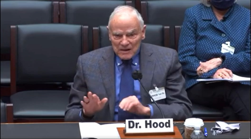 Dr. Hood on Guardian Research Network at Congressional subcommittee on the “FUTURE OF BIOMEDICINE”