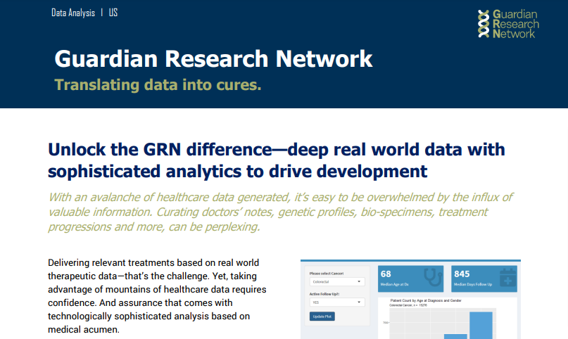 GRN Data Analysis: Virtual Comparators, Cohort Investigations, Retrospective Studies, Molecularly-selected Patients, Phase II, III & IV Analytics, etc.
