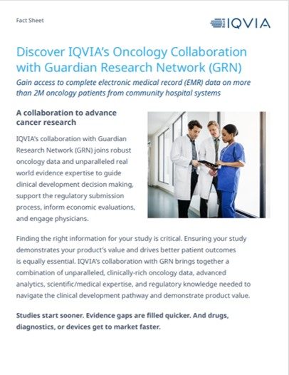 IQVIA Oncology Collaboration: Guide clinical development decision making, inform economic evaluations, support regulatory submissions